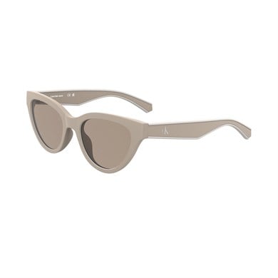Calvin Klein Jeans CKJ 25301S 671 47 Çocuk Cat Eye Bej Kemik Güneş Gözlüğü