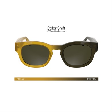 Calvin Klein Jeans CKJ 25601S 275 50 Color Shift Unisex Oval Sarı Kemik Güneş Gözlüğü