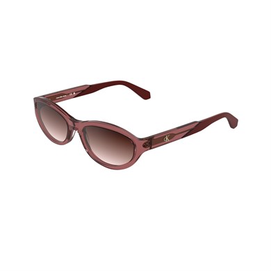 Calvin Klein Jeans CKJ 25618S 600 56 Kadın Cat Eye Şeffaf Kırmızı Degrade Kemik Güneş Gözlüğü