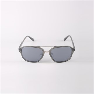 Calvin Klein Jeans CKJ 19517S 006 56 Erkek Dikdörtgen Şeffaf Füme Kemik Güneş Gözlüğü