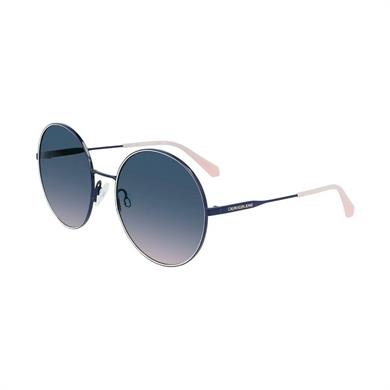Calvin Klein Jeans CKJ 21212S 416 58 Kadın Yuvarlak Lacivert Metal Güneş Gözlüğü