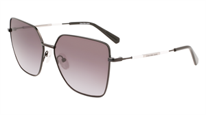 Calvin Klein Jeans CKJ 21217S 002 59 Kadın Geometrik Siyah Metal Güneş Gözlüğü
