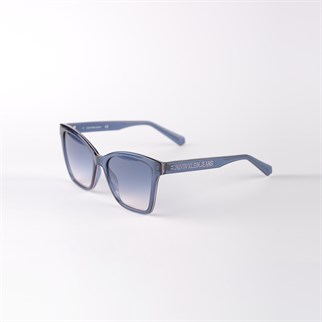 Calvin Klein Jeans CKJ 21627S 400 55 Kadın Çekik Lacivert Kemik Güneş Gözlüğü