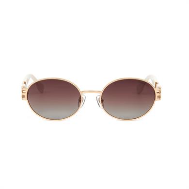 Despada Ds 2313 C4 56 Kadın Oval Gold Metal Güneş Gözlüğü