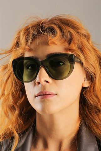 DKNY DK 517S 300 52 Kadın Yeşil Cat Eye Güneş Gözlüğü