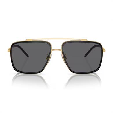 Dolce Gabbana DG 2220 0281 57 Erkek Kare Gold Metal Güneş Gözlüğü