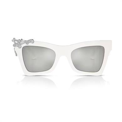 Dolce Gabbana DG 4434 33128V 51 Aynalı Kadın Beyaz Cat Eye Güneş Gözlüğü