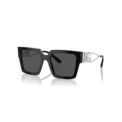 Dolce Gabbana DG 4446B 50187 53 Kadın Kare Siyah Kemik Güneş Gözlüğü