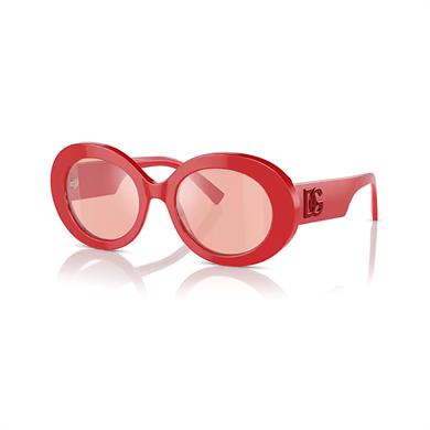 Dolce Gabbana DG 4448 3088E4 51 Kadın Oval Kırmızı Kemik Güneş Gözlüğü