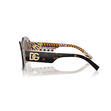 Dolce Gabbana DG 4448 321773 51 Kadın Oval Kırçıllı Kahverengi Kemik Güneş Gözlüğü