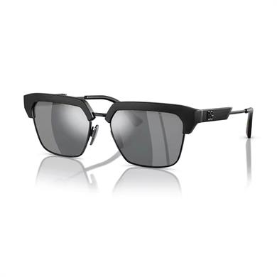Dolce Gabbana DG 6185 25256G 55 Unisex Siyah Aynalı Güneş Gözlüğü