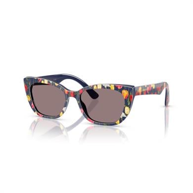 Dolce Gabbana DX 4427 34357N 49 Çocuk Cat Eye Çok Renkli Kemik Güneş Gözlüğü