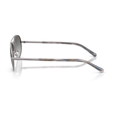 Emporio Armani EA 2171 300311 57 Erkek Pilot Gri Metal Güneş Gözlüğü