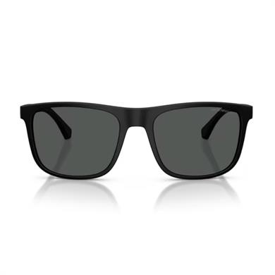Emporio Armani EA 4129 504287 56 Erkek Kare Siyah Kemik Güneş Gözlüğü