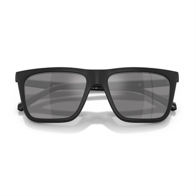 Emporio Armani EA 4258 50011W 54 Erkek Kare Aynalı Klipsli Siyah Kemik Güneş Gözlüğü