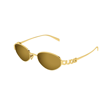 Gucci GG 1935S 003 47 Kadın Oval Gold Metal Güneş Gözlüğü