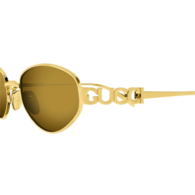 Gucci GG 1935S 003 47 Kadın Oval Gold Metal Güneş Gözlüğü