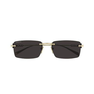 Gucci GG 1941S 001 56 Unisex Dikdörtgen Gold Metal Güneş Gözlüğü