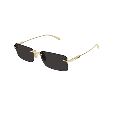 Gucci GG 1941S 001 56 Unisex Dikdörtgen Gold Metal Güneş Gözlüğü