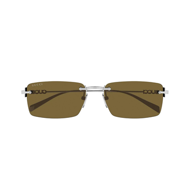 Gucci GG 1941S 002 56 Unisex Dikdörtgen Gümüş Metal Güneş Gözlüğü