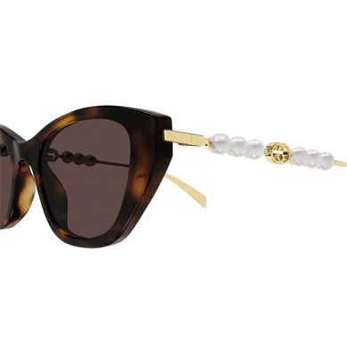 Gucci GG 1968S 003 50 Kadın Cat Eye Kırçıllı Kahverengi Kemik Güneş Gözlüğü