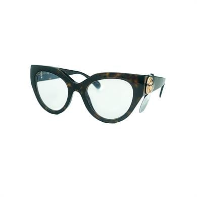 Gucci GG 1408S 005 52 Kadın Cat Eye Kırçıllı Kahverengi Kemik Güneş Gözlüğü