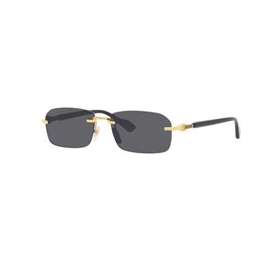Gucci GG 1221S 001 56 Unisex Altın Çerçevesiz Güneş Gözlüğü