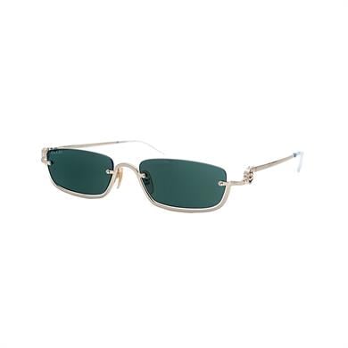 Gucci GG 1278S 002 55 Kadın Gold Yarım Çerçeve Güneş Gözlüğü 