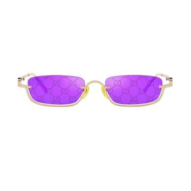 Gucci GG 1278S 005 55 Kadın Dikdörtgen Gold Metal Güneş Gözlüğü