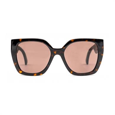 Gucci GG 1300S 002 55 Kadın Kahverengi Butterfly Güneş Gözlüğü