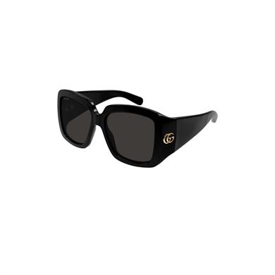 Gucci GG 1402S 001 55 Kadın Kare Siyah Kemik Güneş Gözlüğü