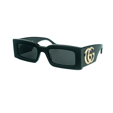 Gucci GG 1425S 001 53 Kadın Siyah Dikdörtgen Kemik Güneş Gözlüğü