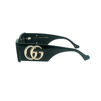 Gucci GG 1425S 001 53 Kadın Siyah Dikdörtgen Kemik Güneş Gözlüğü