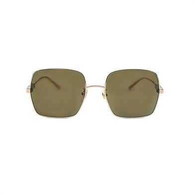 Gucci GG 1434S 002 57 Kadın Geometrik Gold Metal Güneş Gözlüğü