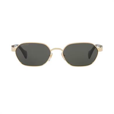 Gucci GG 1593S 001 56 Unisex Geometrik Gold Metal Güneş Gözlüğü