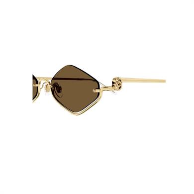 Gucci GG 1604S 002 53 Kadın Geometrik Gold Metal Güneş Gözlüğü