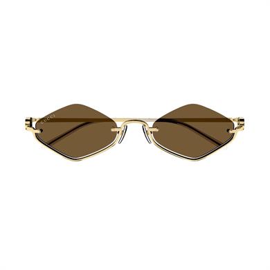 Gucci GG 1604S 002 53 Kadın Geometrik Gold Metal Güneş Gözlüğü