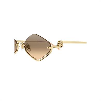 Gucci GG 1604S 003 53 Kadın Geometrik Gold Metal Güneş Gözlüğü