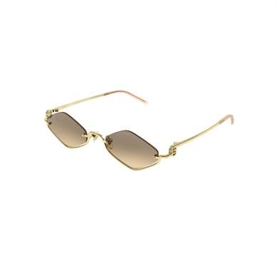 Gucci GG 1604S 003 53 Kadın Geometrik Gold Metal Güneş Gözlüğü