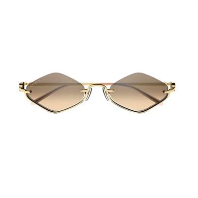 Gucci GG 1604S 003 53 Kadın Geometrik Gold Metal Güneş Gözlüğü