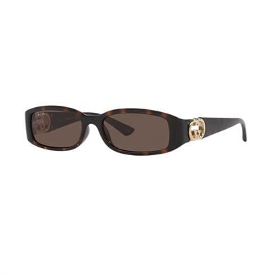 Gucci GG 1661S 002 54 Kadın Dikdörtgen Kırçıllı Kahverengi Kemik Güneş Gözlüğü