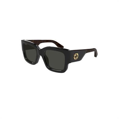 Gucci GG 1663S 001 52 Kadın Kare Siyah Kemik Güneş Gözlüğü