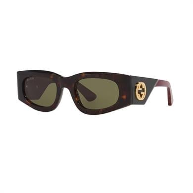 Gucci GG 1664S 002 51 Kadın Dikdörtgen Kırçıllı Kahverengi Güneş Gözlüğü