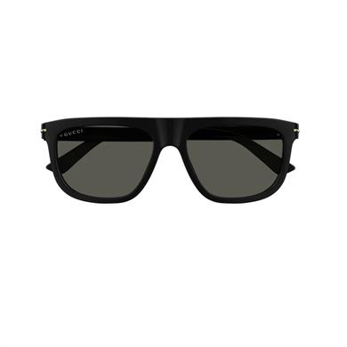 Gucci GG 1726S 001 56 Unisex Oval Siyah Kemik Güneş Gözlüğü