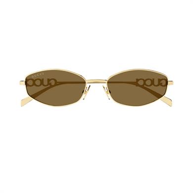 Gucci GG 1802S 005 55 Kadın Geometrik Gold Metal Güneş Gözlüğü