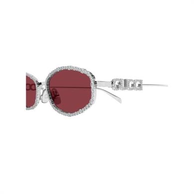 Gucci GG 1803S 002 55 Kadın Oval Gri Metal Güneş Gözlüğü