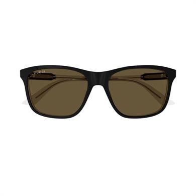 Gucci GG 1819S 005 57 Erkek Kare Siyah Kombine Güneş Gözlüğü