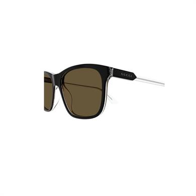 Gucci GG 1819S 005 57 Erkek Kare Siyah Kombine Güneş Gözlüğü