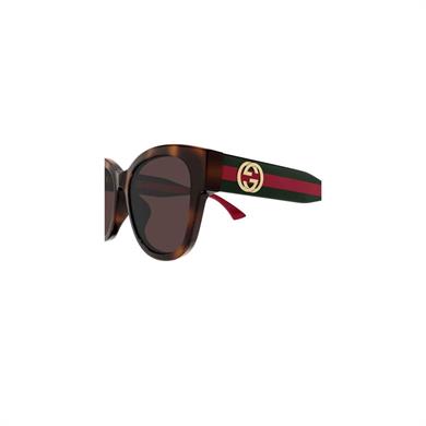 Gucci GG 1866SK 002 56 Unisex Geometrik Kırçıllı Kahverengi Kemik Güneş Gözlüğü