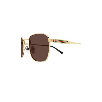 Gucci GG 1876S 002 50 Unisex Kare Gold Metal Güneş Gözlüğü